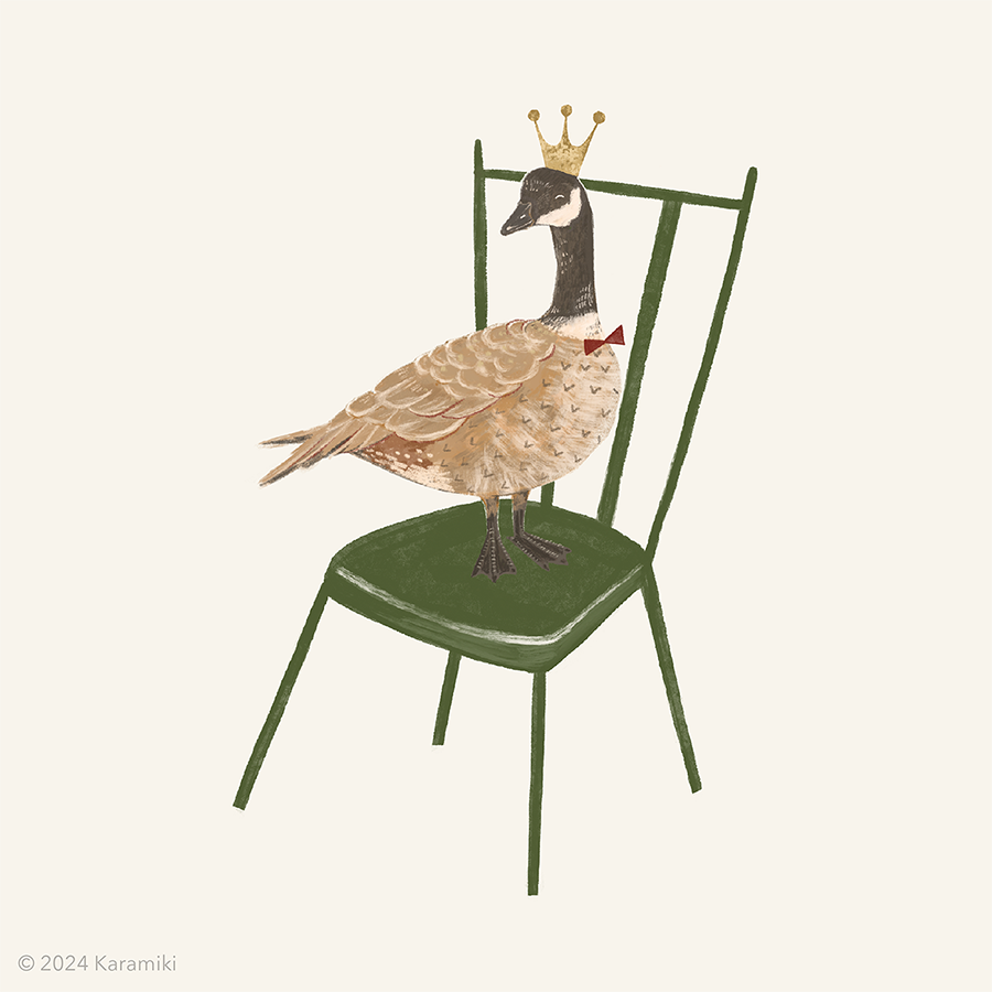 友愛賞、シジュウカラガンのイラスト