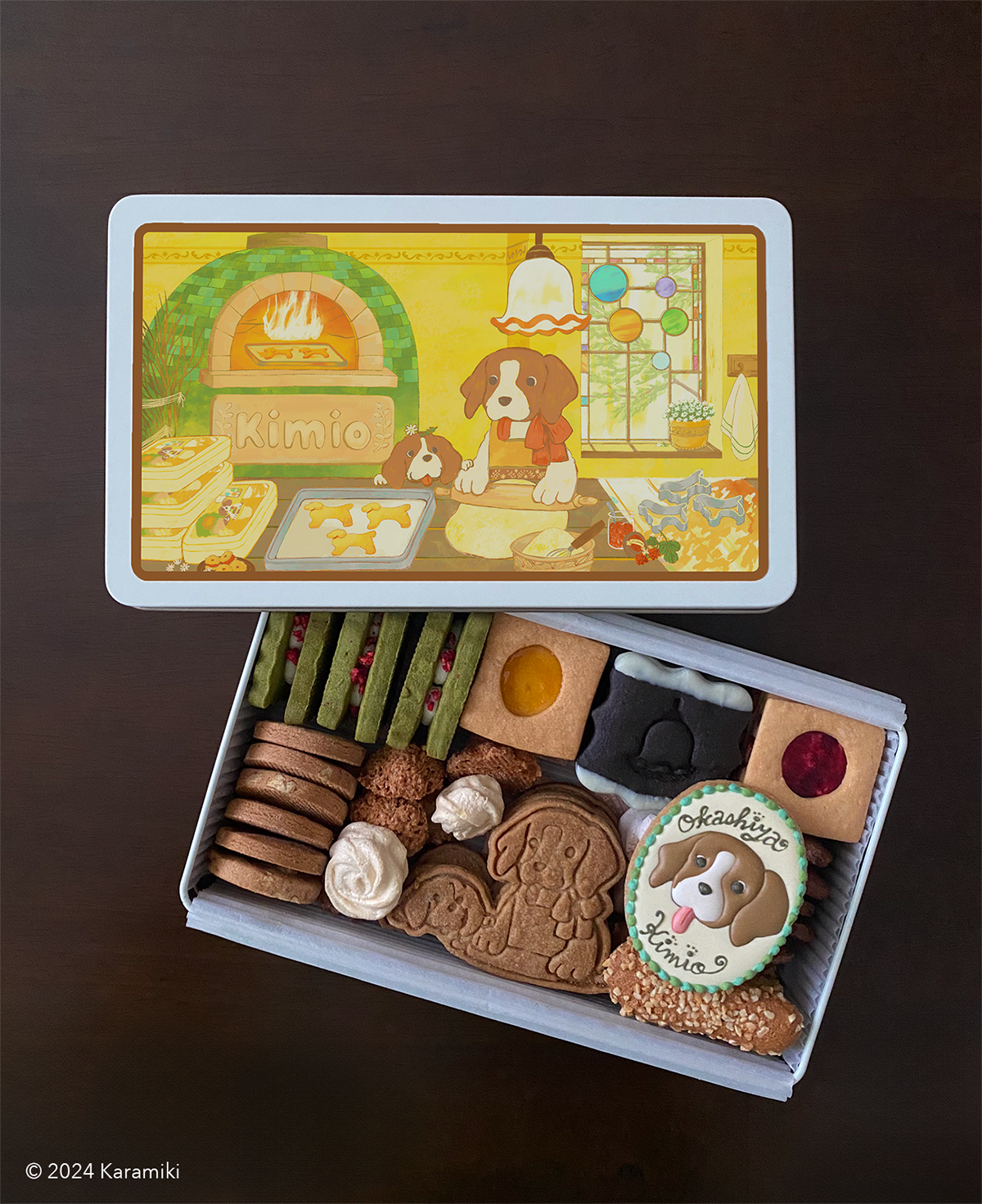 お菓子屋きみお1周年記念パッケージ、ビーグル