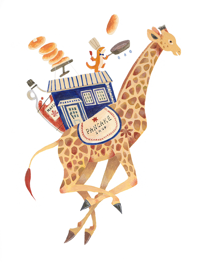 オランダのチューリップ畑の家とキリンの引っ越しやさん